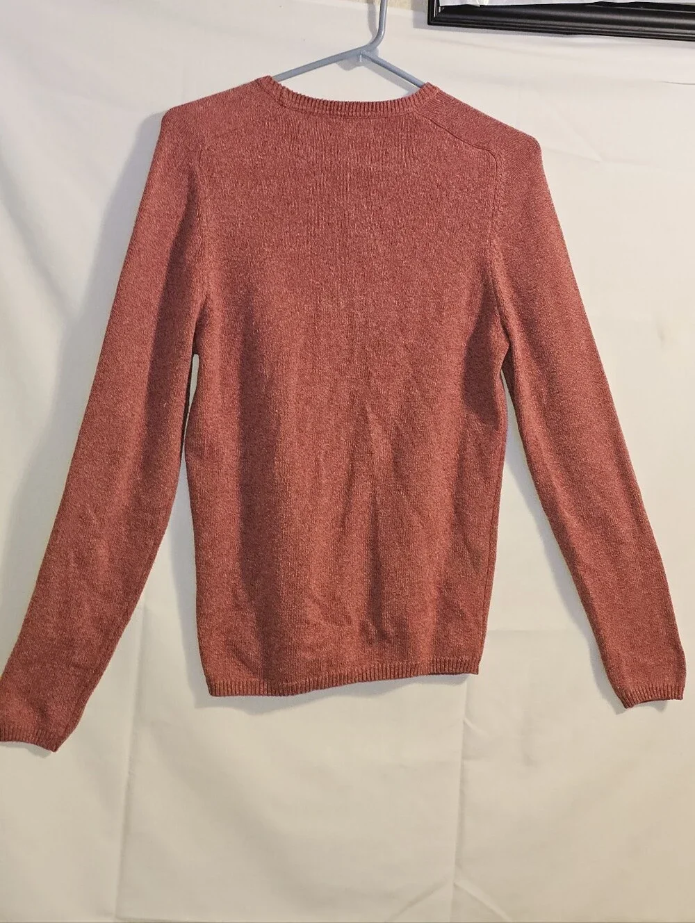Zara Mens Crew Neck Jumper Sweater Large Orange Size Small